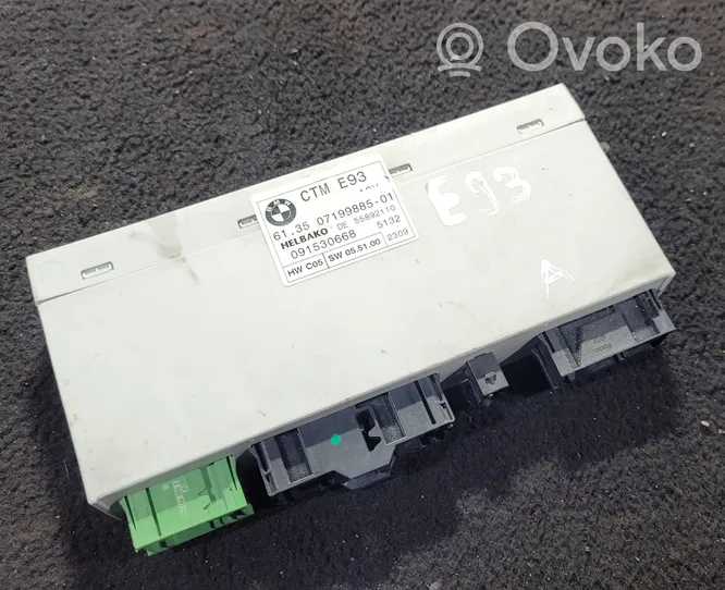 BMW 3 E92 E93 Unité de commande / module de toit ouvrant 07199885