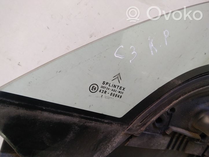 Citroen C3 Front vent window/glass (coupe) 43R00049