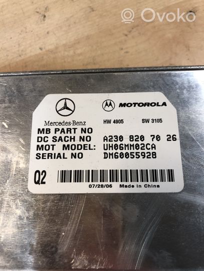 Mercedes-Benz GL X164 Unidad de control/módulo de bluetooth A2308207026