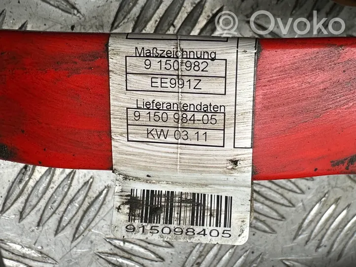 BMW 5 GT F07 Câble de batterie positif 9150982