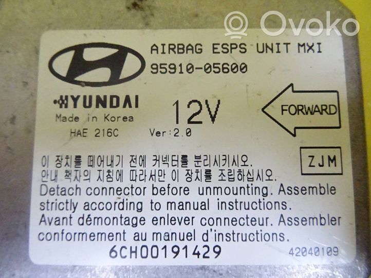 Hyundai Atos Prime Turvatyynyn ohjainlaite/moduuli 95910-05600