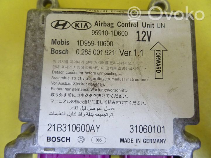 KIA Carens II Module de contrôle airbag 95910-1D600