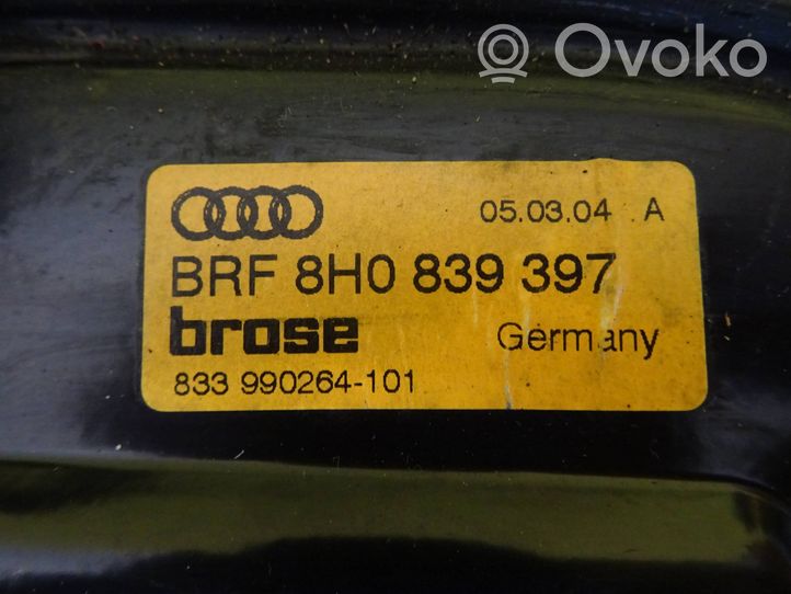 Audi A4 S4 B6 8E 8H El. Lango pakėlimo mechanizmo komplektas 8H0839397
