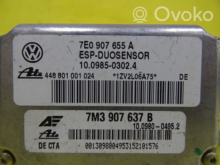 Ford Galaxy Sensore di imbardata accelerazione ESP 7E0907655A