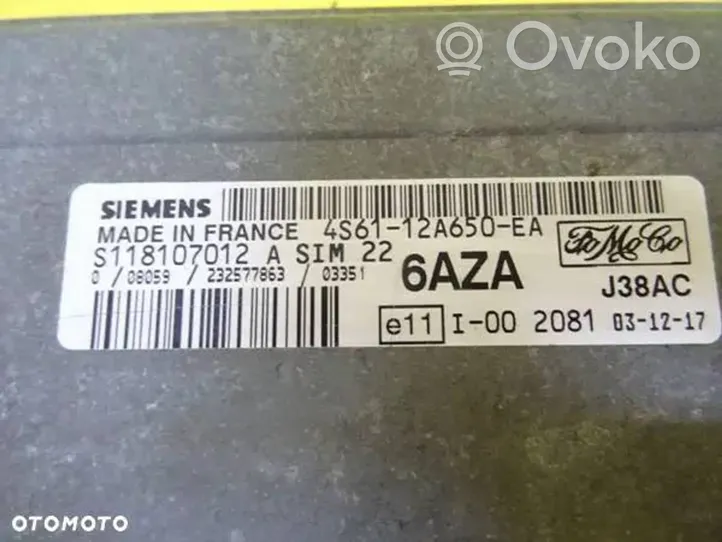 Ford Fiesta Sterownik / Moduł ECU 4S61-12A650-EA