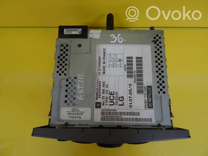 Opel Astra H Unità principale autoradio/CD/DVD/GPS 13188465