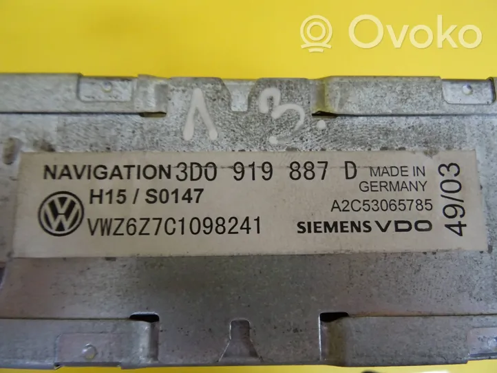 Volkswagen Phaeton Unité de navigation Lecteur CD / DVD 3D0919887D