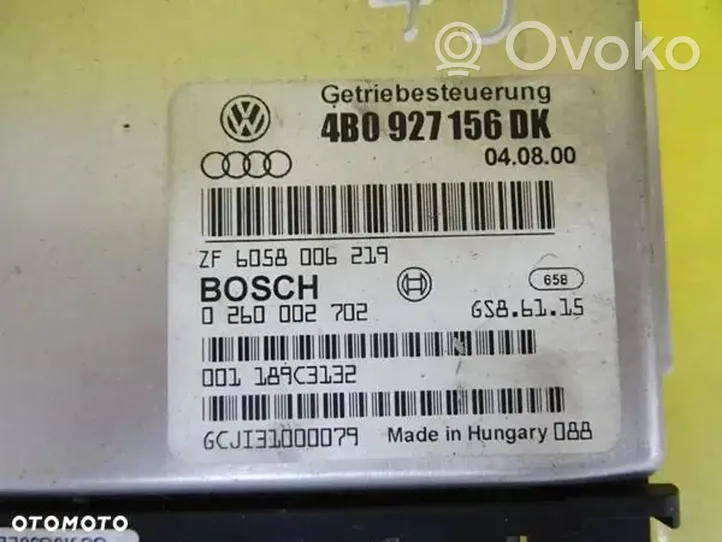 Audi A6 S6 C5 4B Pavarų dėžės valdymo blokas 4B0927156DK