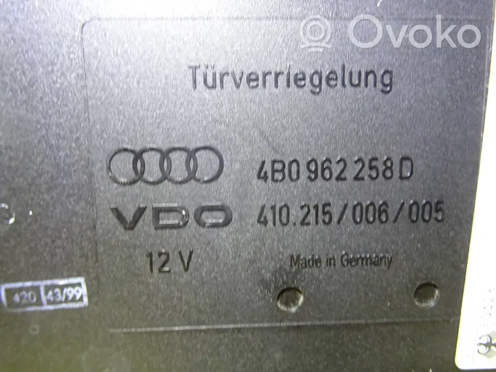 Audi A6 S6 C5 4B Mukavuusmoduuli 4B0962258D