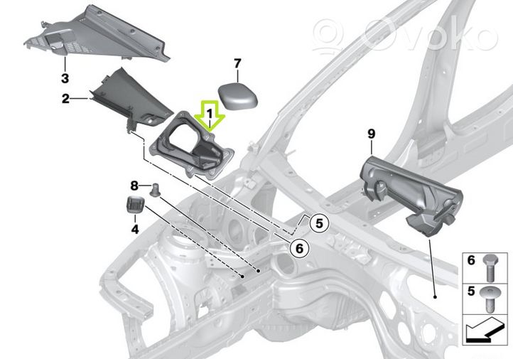 BMW 2 F22 F23 Cita virsbūves detaļa 9295461