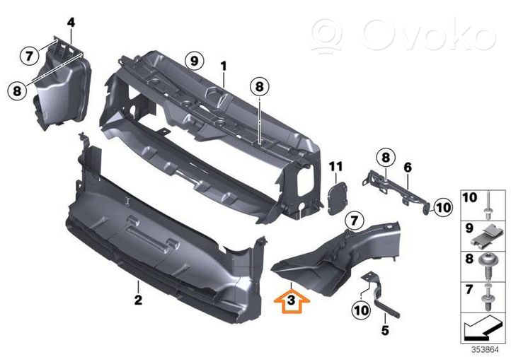 BMW 3 F30 F35 F31 Conduit d'air de frein 51748054229