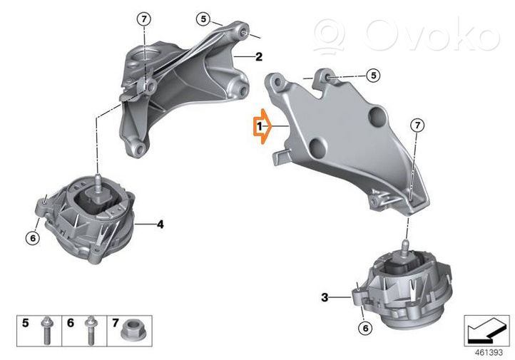 BMW 4 F36 Gran coupe Łapa / Mocowanie silnika 6859011