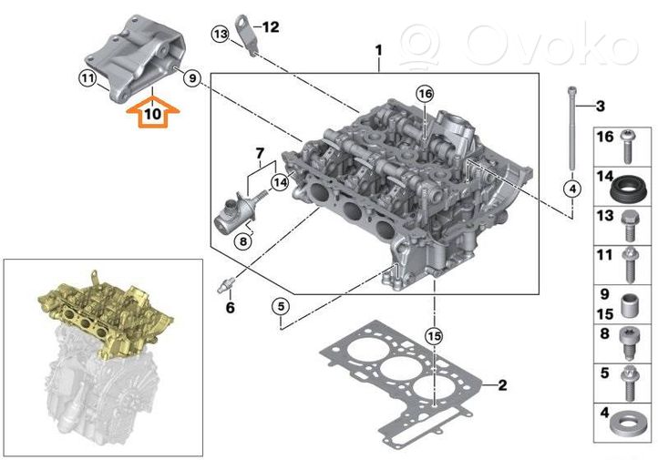 Mini One - Cooper F56 F55 Support, suspension du moteur 11128511299