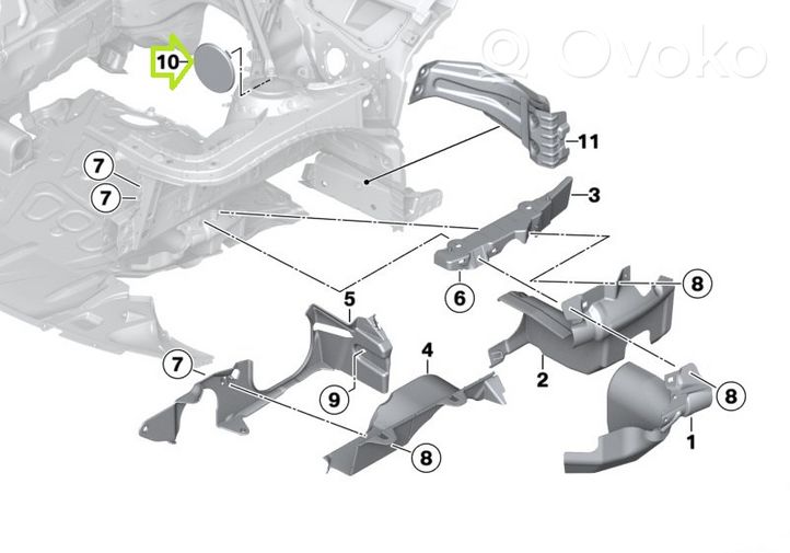 BMW 4 F32 F33 Otros repuestos del compartimento del motor 7221922