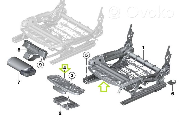 BMW 3 F30 F35 F31 Garniture de siège 7308749