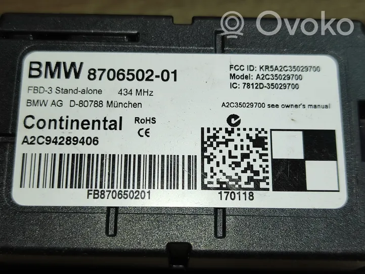 BMW M4 F82 F83 Door central lock control unit/module 8706502