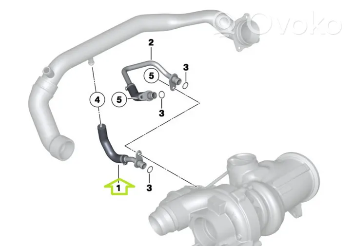 BMW X3 F25 Przewód chłodzenia turbiny 8602577