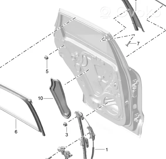 Porsche Macan Altro elemento di rivestimento della portiera posteriore 95B839916D