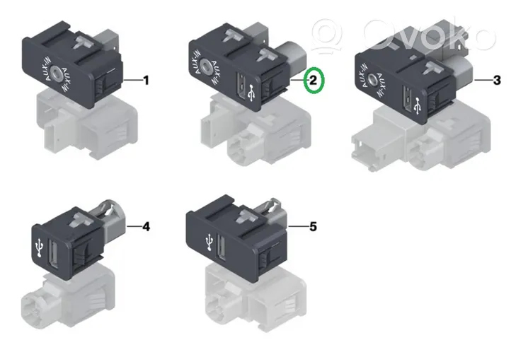 BMW 3 F30 F35 F31 Gniazdo / Złącze AUX 9229246