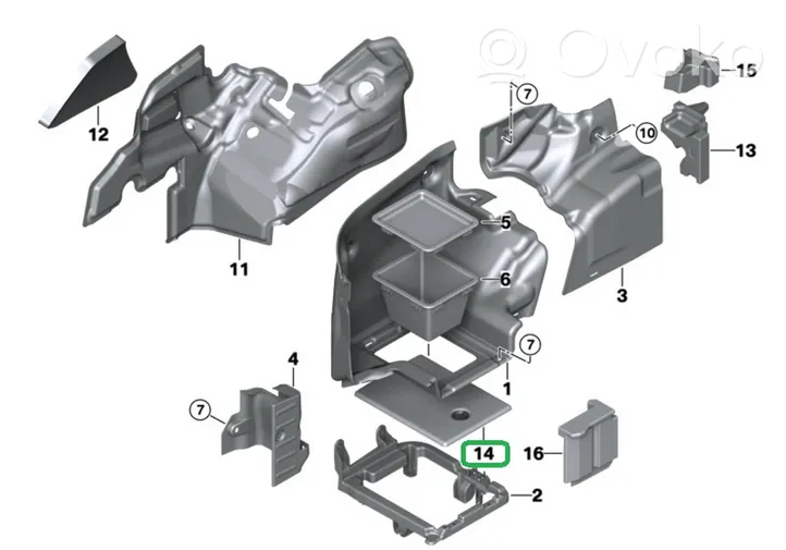 BMW M4 F82 F83 Poszycia / Boczki bagażnika 7284158