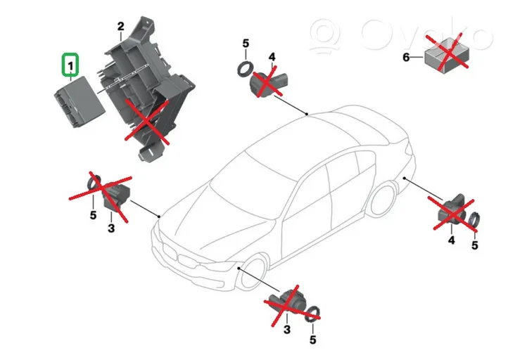 BMW M4 F82 F83 Sterownik / Moduł parkowania PDC 6886211