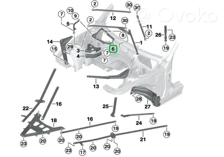 BMW M4 F82 F83 Autres pièces compartiment moteur 7435132