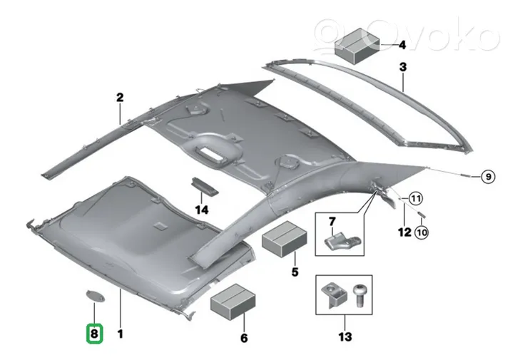 BMW M4 F82 F83 Avattava katto kangas-/kova katto 1036742