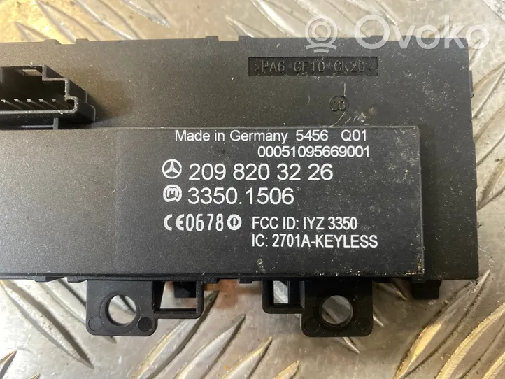 Mercedes-Benz CLK A209 C209 Centralina/modulo keyless go 2098203226