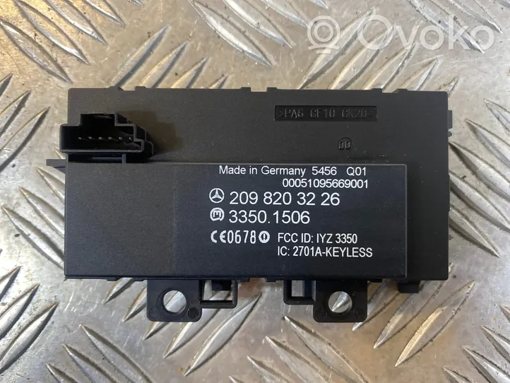 Mercedes-Benz CLK A209 C209 Keyless (KESSY) go control unit/module 2098203226