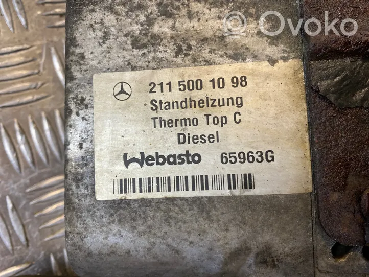 Mercedes-Benz E W211 Pre riscaldatore ausiliario (Webasto) 2115001098