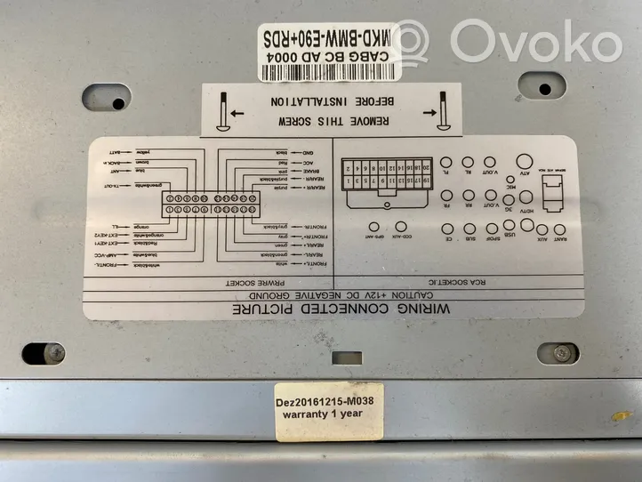 BMW 3 E90 E91 Unità principale autoradio/CD/DVD/GPS CABGBCAD0004