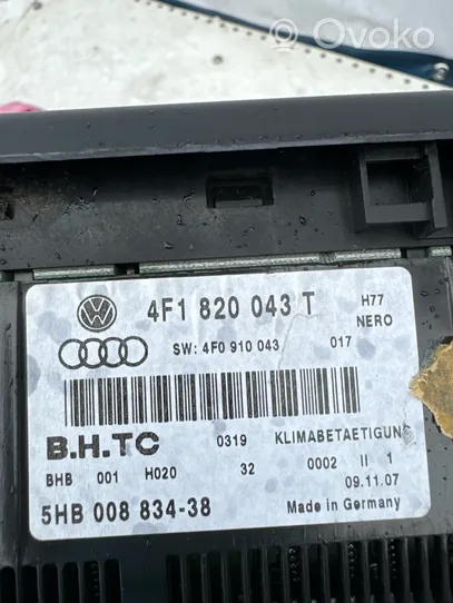 Audi A6 S6 C6 4F Panel klimatyzacji 4F1820043T
