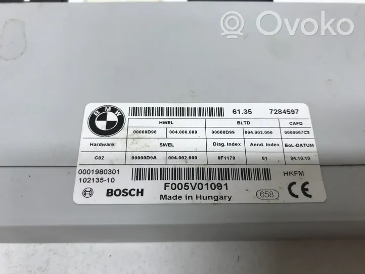 BMW 5 GT F07 Bagāžnieka pārsega vadības bloks 7284597