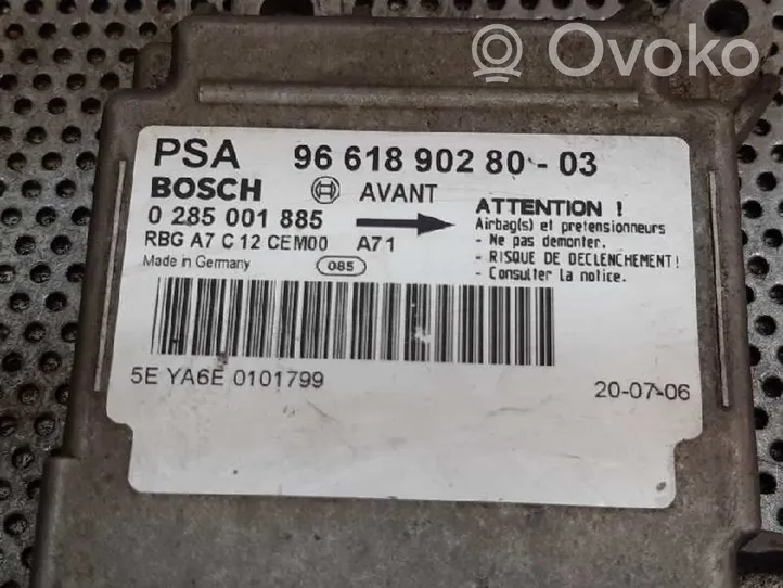 Peugeot 207 Gaisa spilvenu vadības bloks 9661890280