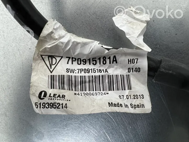 Volkswagen Touareg II Câble négatif masse batterie 7P0915181A