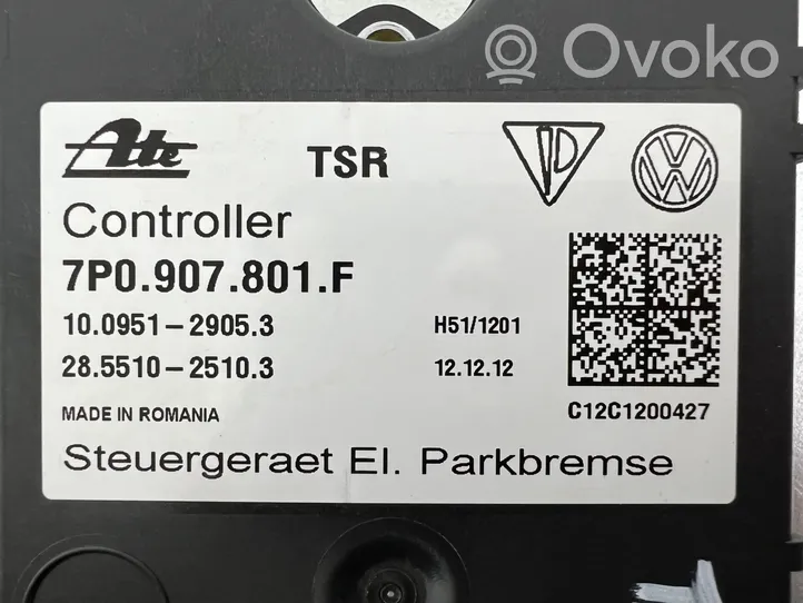 Volkswagen Touareg II Module de commande de frein à main 7P0907801F