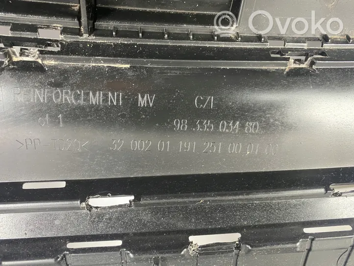 Citroen C3 Grille calandre supérieure de pare-chocs avant 9833503480