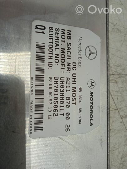 Mercedes-Benz E AMG W211 Bluetoothin ohjainlaite/moduuli A2118700026