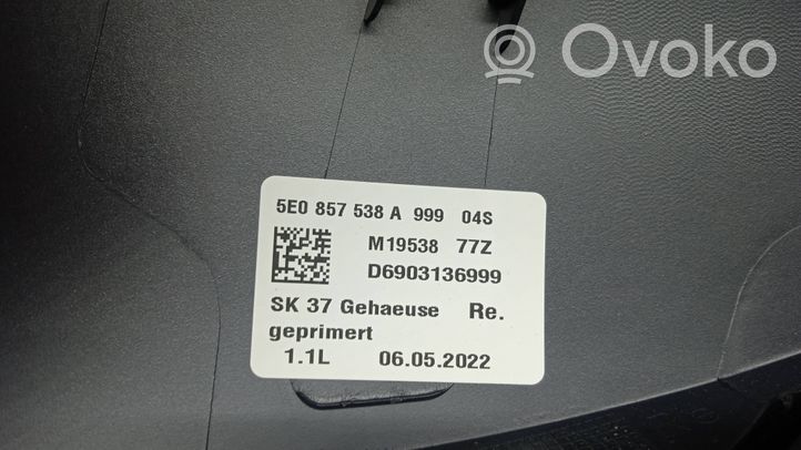 Skoda Octavia Mk3 (5E) Obudowa lusterka zewnętrznego drzwi przednich 5E0857538A