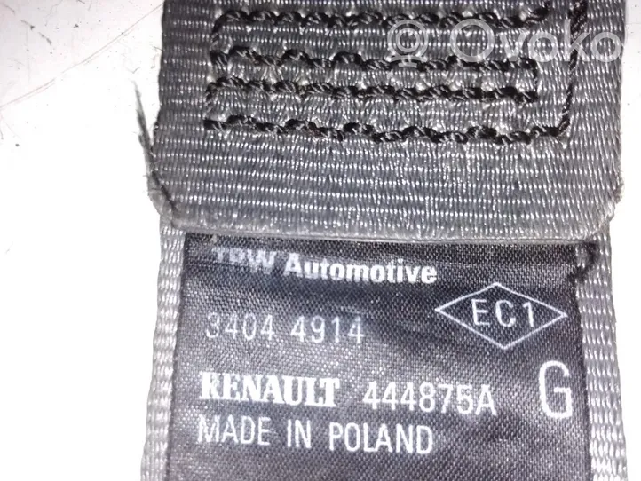 Renault Modus Ceinture de sécurité arrière 34044914