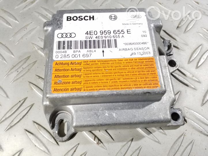 Audi A8 S8 D3 4E Centralina/modulo airbag 4E0959655E