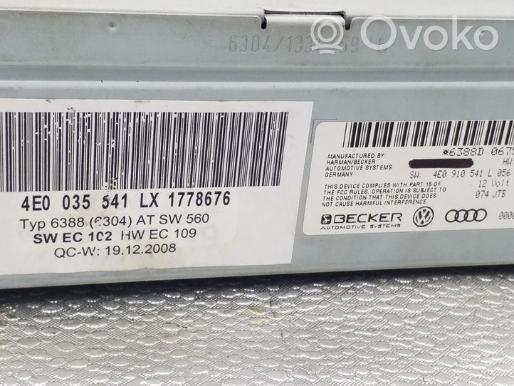 Audi Q7 4L Controllo multimediale autoradio 4E0035541LX