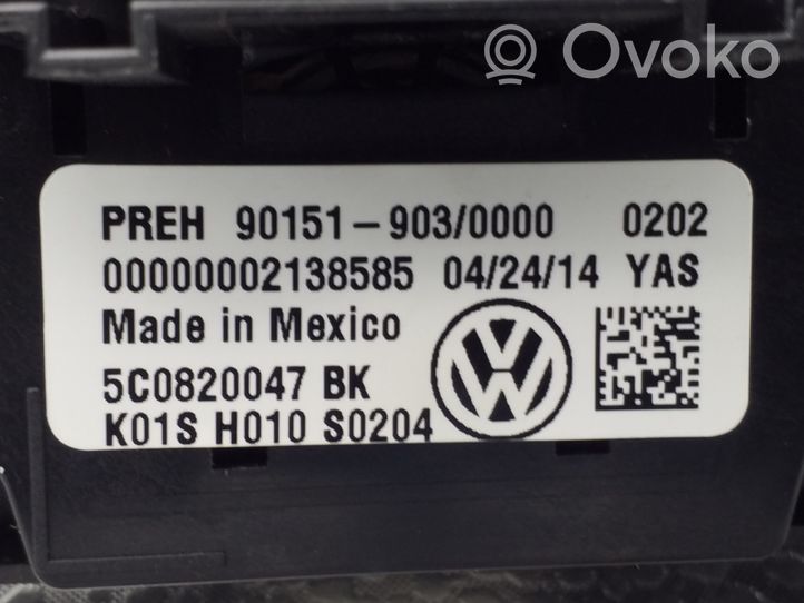 Volkswagen Jetta VI Oro kondicionieriaus/ klimato/ pečiuko valdymo blokas (salone) 5C0820047BK