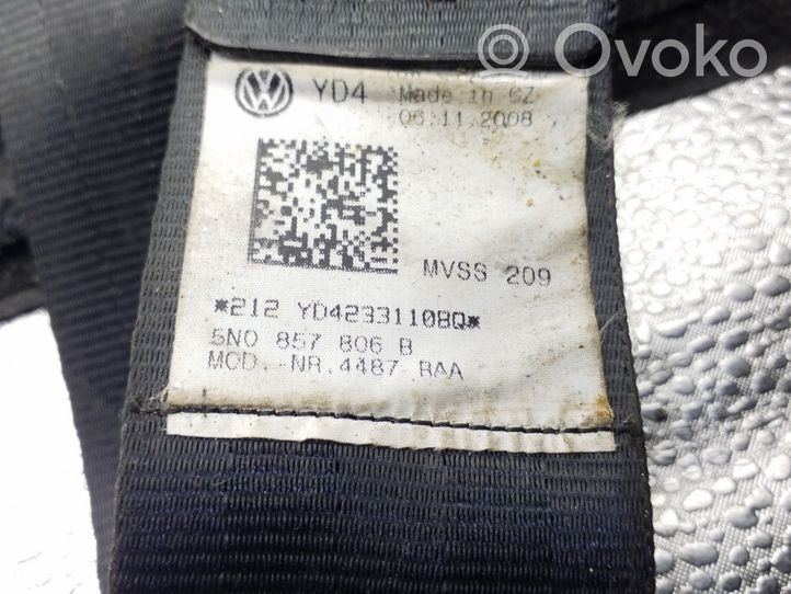 Volkswagen Tiguan Pas bezpieczeństwa fotela tylnego 5N0857806B