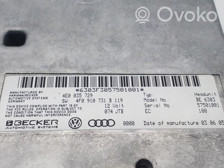 Audi A6 S6 C6 4F Multimedijos kontroleris 4E0035729