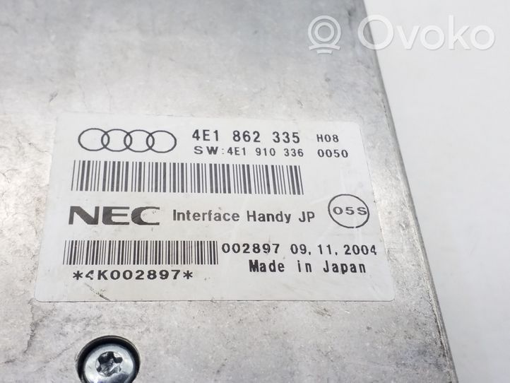Audi A6 S6 C6 4F Bluetoothin ohjainlaite/moduuli 4E1862335