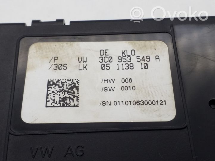 Volkswagen PASSAT CC Ohjaustehostimen ohjainlaite/moduuli 3C0953549A