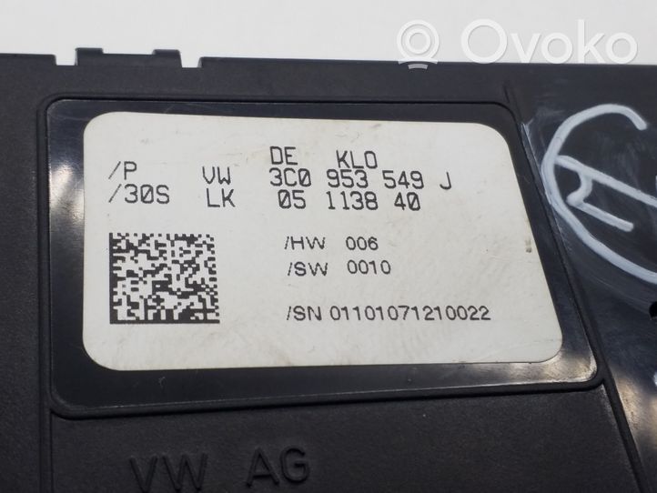 Volkswagen PASSAT B6 Vairo stiprintuvo valdymo blokas 3C0953549J