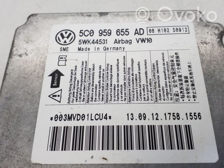 Volkswagen Jetta VI Sterownik / Moduł Airbag 5C0959655AD