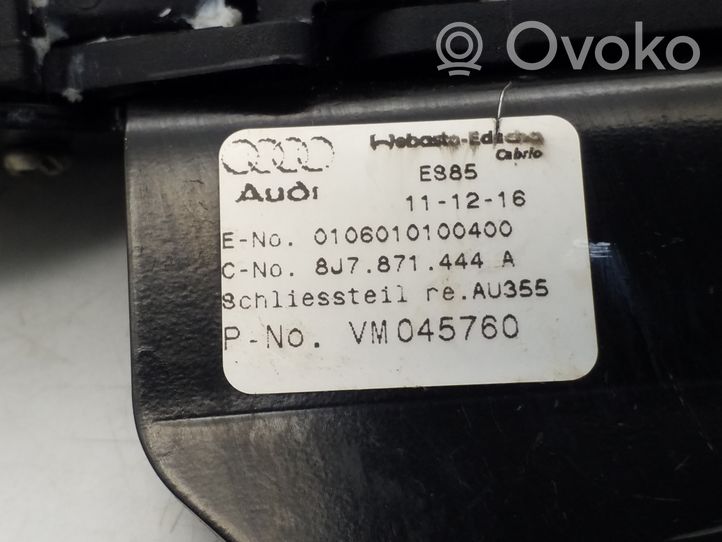 Audi TT TTS Mk2 Traba/gancho de cierre de puerta de carga 8J7871444A